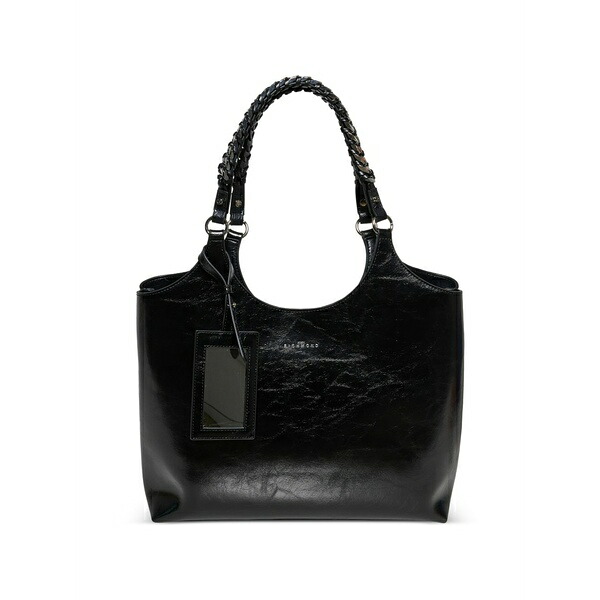 ジョン リッチモンド レディース ショルダーバッグ バッグ Braided-handle shoulder bag Black