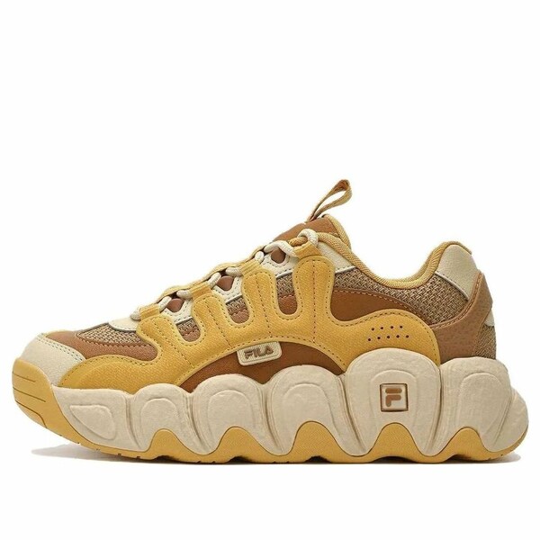 FILA フィラ レディース スニーカー 【(WMNS) FILA CROISSANT Chunky Sneakers 'Yellow Brown' F12W342103FSI】 サイズ US_5(22.0cm)|asty