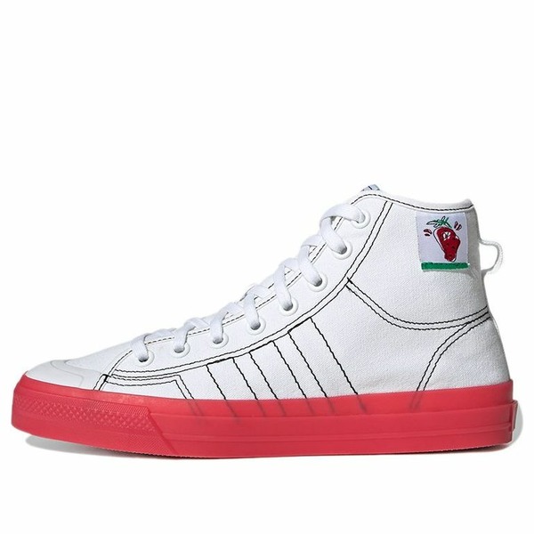 adidas アディダス メンズ スニーカー  【adidas Nizza Hi Rf \u0027White Red\u0027 GX2708】  大きさ US_M_4
