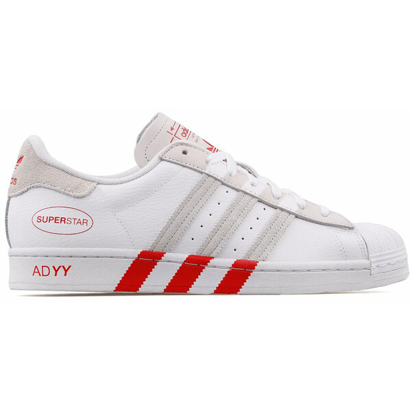 adidas アディダス メンズ スニーカー 【adidas Superstar Extended 3-Stripes White Red】 サイズ US_7.5(25.5cm) Cloud White/Grey One/Vivid Red｜asty