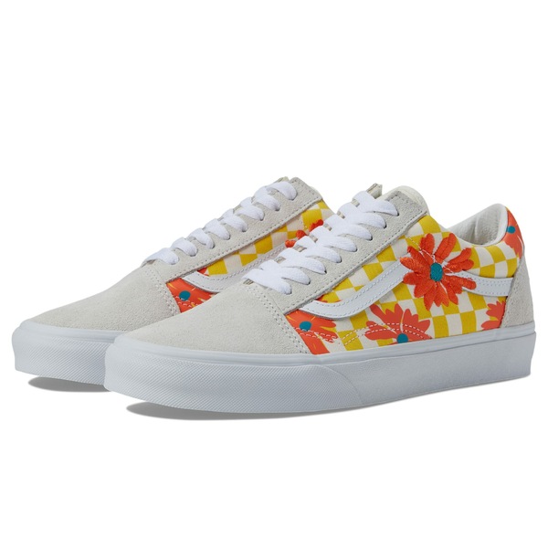 バンズ メンズ Blanc Checkerboard De Floral Old Skool シューズ スニーカー 激安/新作 スニーカー