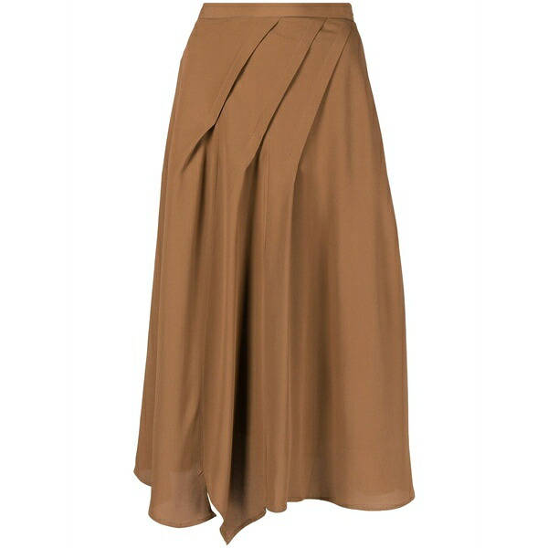 ブランカ ヴィータ レディース スカート ボトムス Draped midi skirt Brown|asty