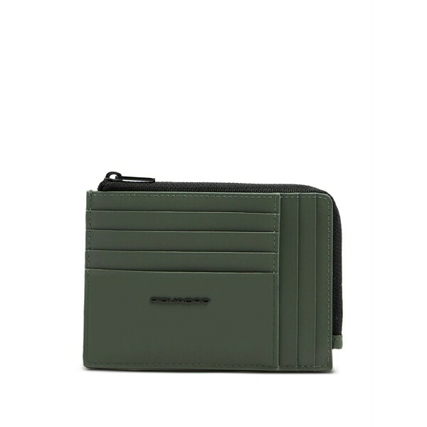 ピークアドロ メンズ 財布 アクセサリー Zipped logo wallet Green|asty