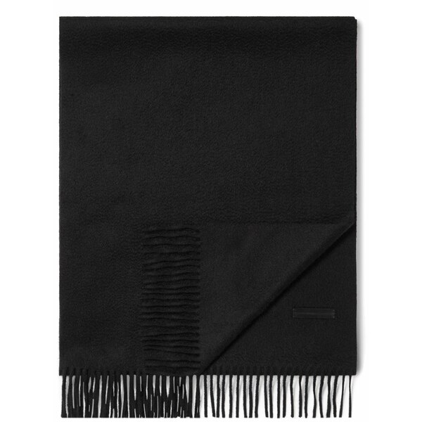 ゼニア メンズ マフラー・ストール・スカーフ アクセサリー Oasi cashmere scarf Black|asty