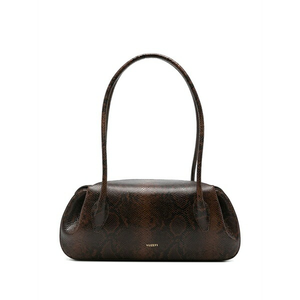 ユゼフィ レディース ショルダーバッグ バッグ Snakeskin-effect shoulder bag Brown｜asty