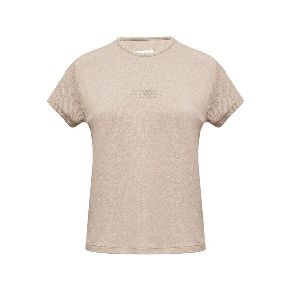 マルタンマルジェラ レディース Tシャツ トップス Numbers-print t-shirt Neutrals｜asty 59,290円