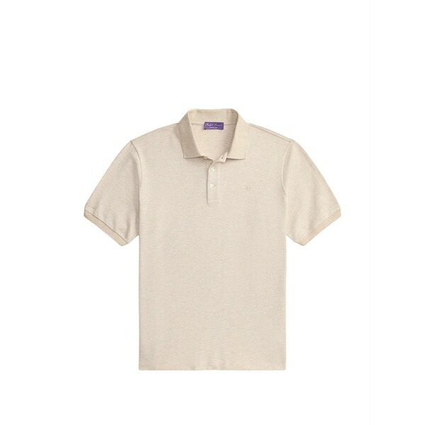 ラルフ・ローレン パープルレーベル メンズ ポロシャツ トップス Logo-embroidered piqu£ polo shirt Neutrals|asty