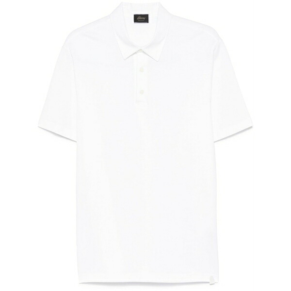 ブリオーニ メンズ ポロシャツ トップス Piqu&pound; cotton polo shirt White｜asty