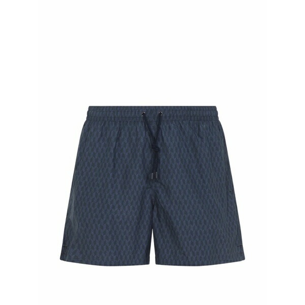 カナーリ メンズ カジュアルパンツ ボトムス Patterned drawstring swim shorts Blue|asty