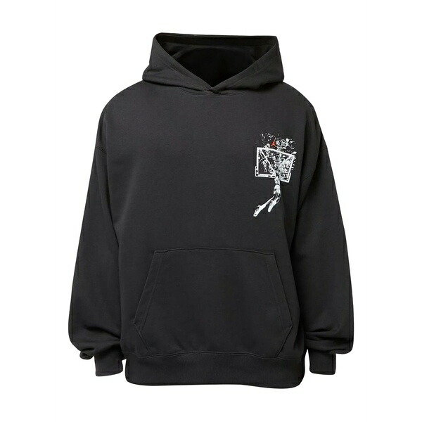 ナイキ メンズ パーカー・スウェットシャツ アウター Jordan brooklyn men's oversized pullover hoodie Black|asty