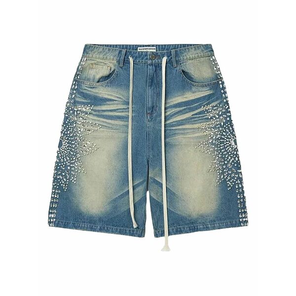 ベール メンズ カジュアルパンツ ボトムス Sirens crystal jean shorts Blue｜asty