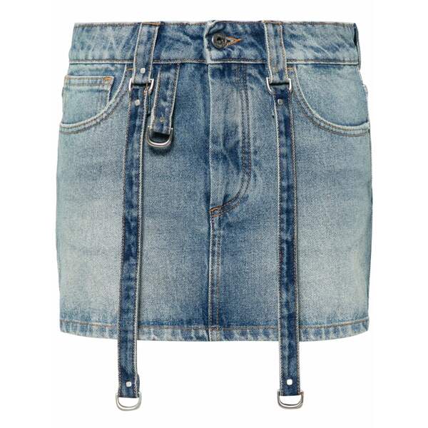 オフホワイト レディース デニムパンツ ボトムス Denim cargo mini skirt Blue｜asty 62,040円