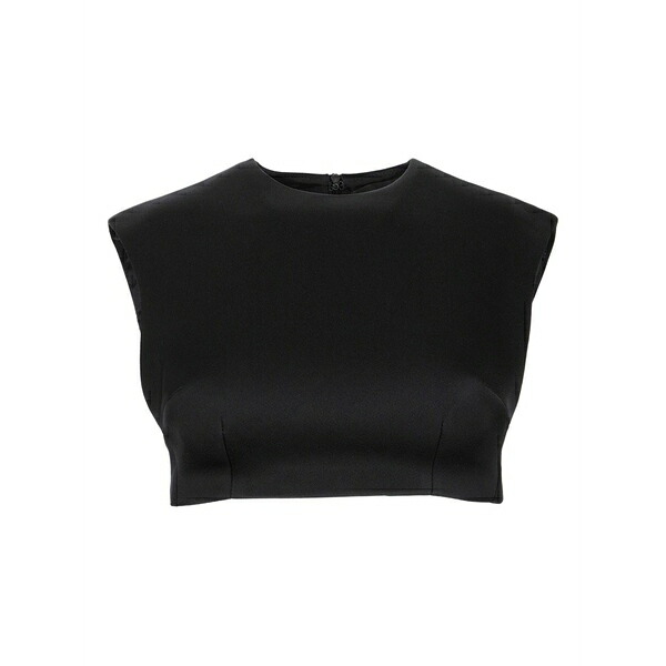 デヴィッド コーマ レディース シャツ トップス Sleeveless crop top Black|asty