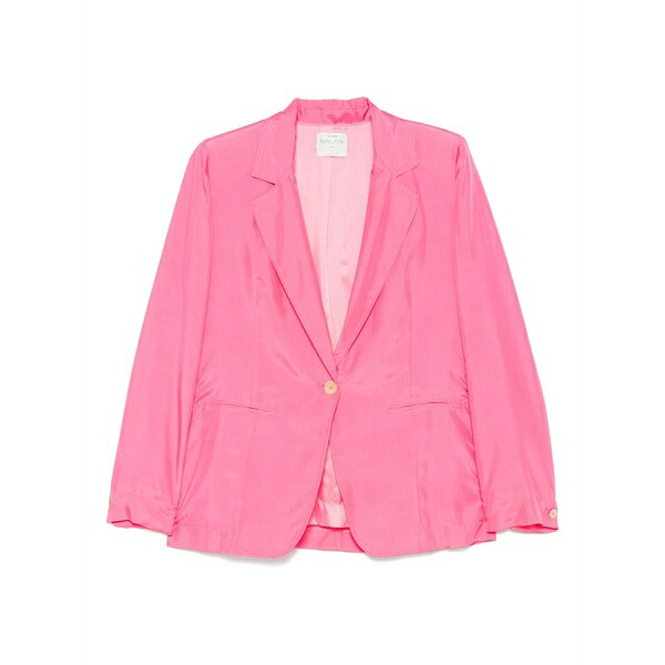 フォルテ フォルテ レディース ジャケット&ブルゾン アウター Silk blazer Pink|asty