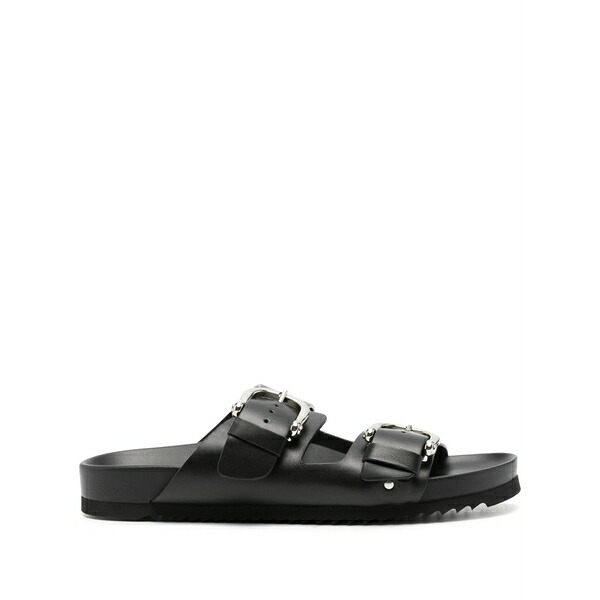 パロッシュ レディース サンダル シューズ Buckled leather sandals Black｜asty