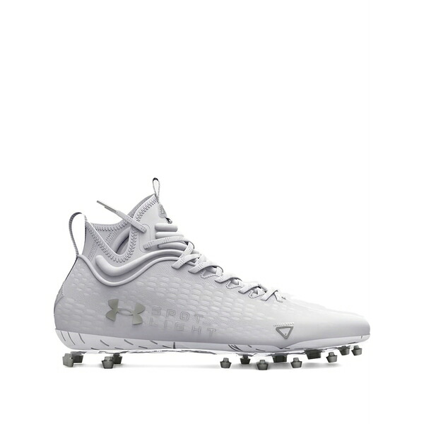 アンダーアーマー メンズ スニーカー シューズ Spotlight lux mc 2.0 "white/metallic silver" cleats White｜asty