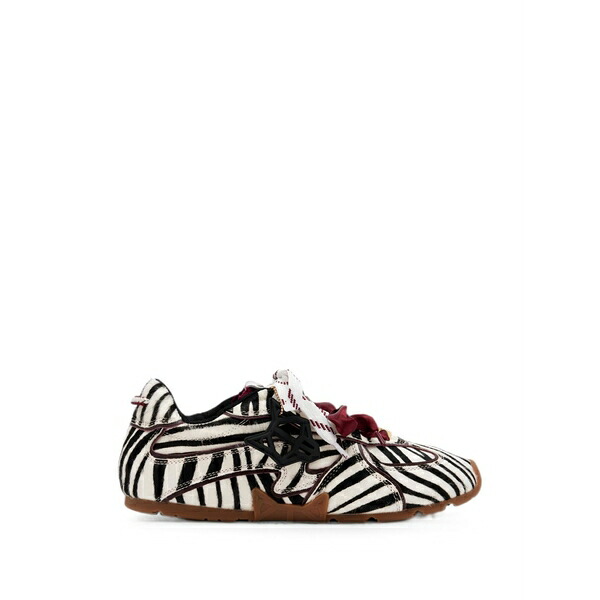 ネイキッドウルフ レディース スニーカー シューズ Adored zebra-print sneakers White|asty