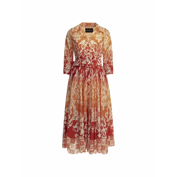 サマンサ・スン レディース ワンピース トップス Belted ombr&pound;-effect midi dress Orange｜asty