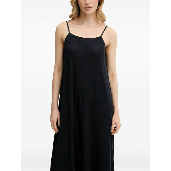 マルコポーロ レディース ワンピース トップス Pleated slip midi dress Blue｜asty