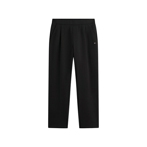 トミー ヒルフィガー メンズ カジュアルパンツ ボトムス Logo-detail track pants Black｜asty