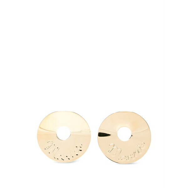 マルニ レディース ピアス＆イヤリング アクセサリー Cutout stud earrings Gold｜asty