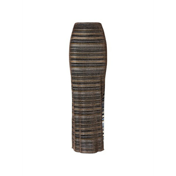 ミッソーニ レディース スカート ボトムス Striped split skirt Brown｜asty
