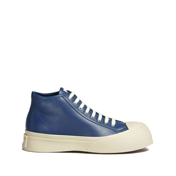 マルニ メンズ スニーカー シューズ Leather mid-top sneakers Blue|asty
