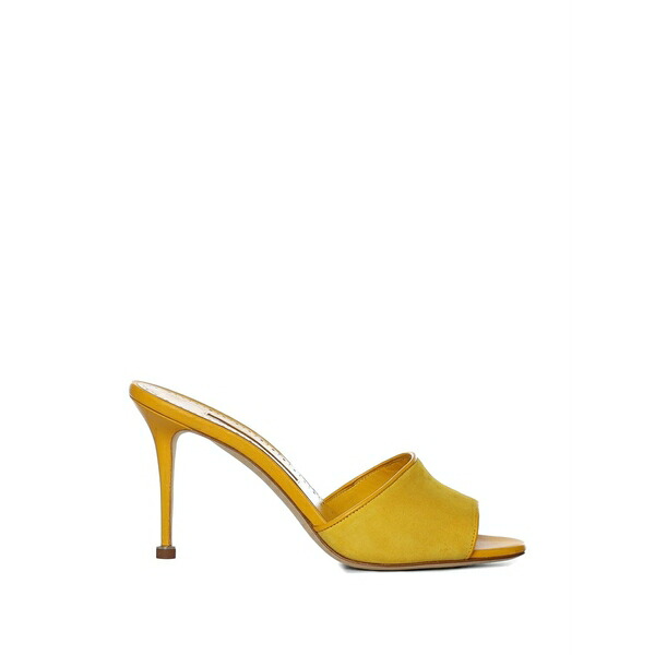 マノロブラニク レディース サンダル シューズ Larache suede sandals Yellow｜asty