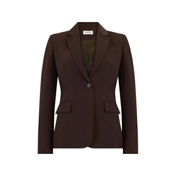 パロッシュ レディース ジャケット＆ブルゾン アウター Single-breasted notched-lapels blazer Brown｜asty
