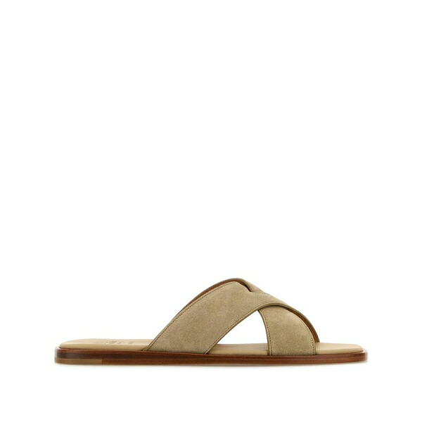 チャーチ メンズ サンダル シューズ Suede slides Neutrals｜asty