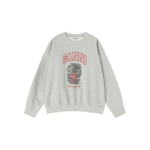 ガニー レディース ニット&セーター アウター Graphic-print sweater Grey|asty