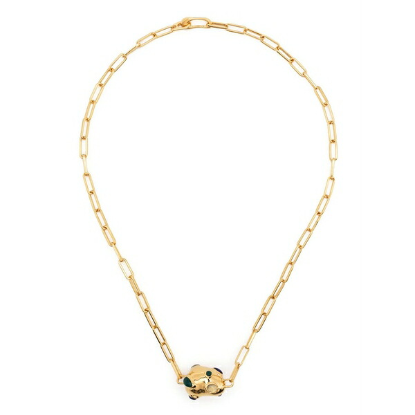 ミッソマ レディース ネックレス・チョーカー・ペンダントトップ アクセサリー Molten gemstone pendant choker necklace Gold|asty