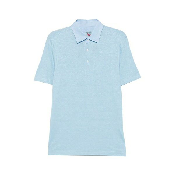 グランサッソ メンズ ポロシャツ トップス Short-sleeve polo shirt Blue｜asty
