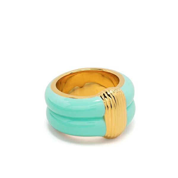 オーレリー ビダマン レディース リング アクセサリー Katt enamel gold-plated ring Gold｜asty 41,470円