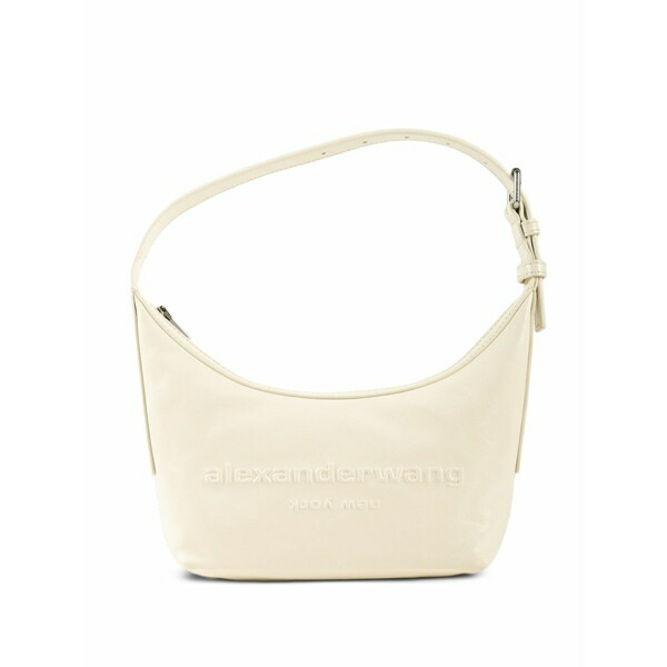 アレキサンダーワン レディース ショルダーバッグ バッグ Small embossed-logo shoulder bag Neutrals｜asty