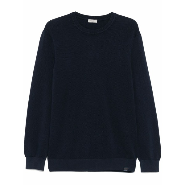 ポールアンドシャーク メンズ ニット&セーター アウター Garment-dyed cotton sweater Blue｜asty