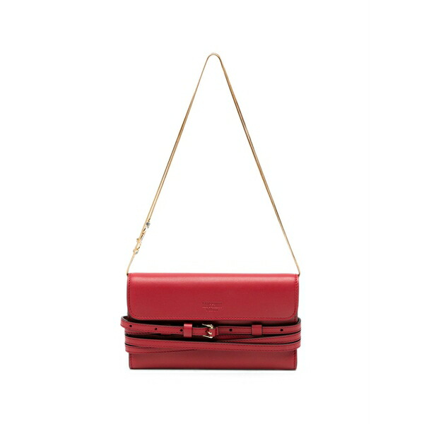 モスキーノ レディース 財布 アクセサリー Buckle-detail chain-strap wallet Red｜asty
