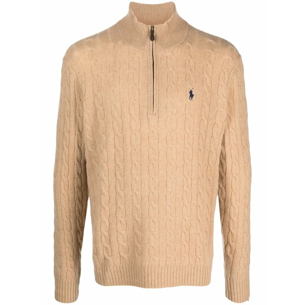 ラルフローレン メンズ ニット&セーター アウター Cable-knit sweater Brown｜asty