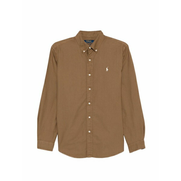 ラルフローレン メンズ シャツ トップス Long-sleeve shirt Brown|asty