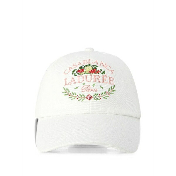 カサブランカ メンズ 帽子 アクセサリー Ladur£e x casablanca embroidered cap White|asty