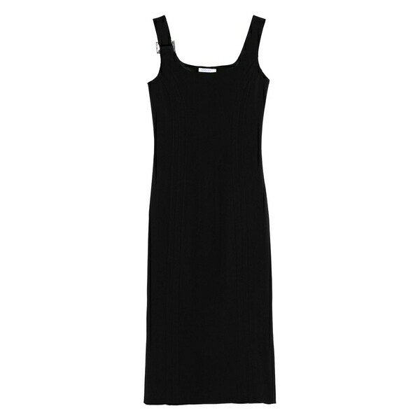 パトリツィア ペペ レディース ワンピース トップス Square-neck midi dress Black｜asty