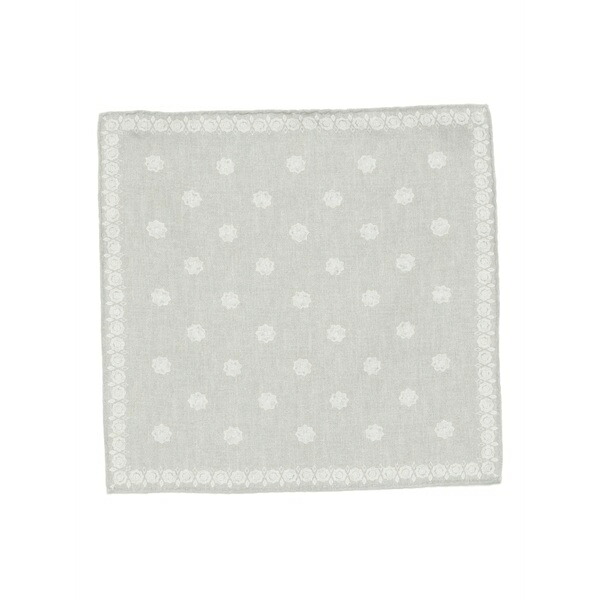 イレブンティ メンズ マフラー・ストール・スカーフ アクセサリー Floral-pattern pocket square Grey｜asty