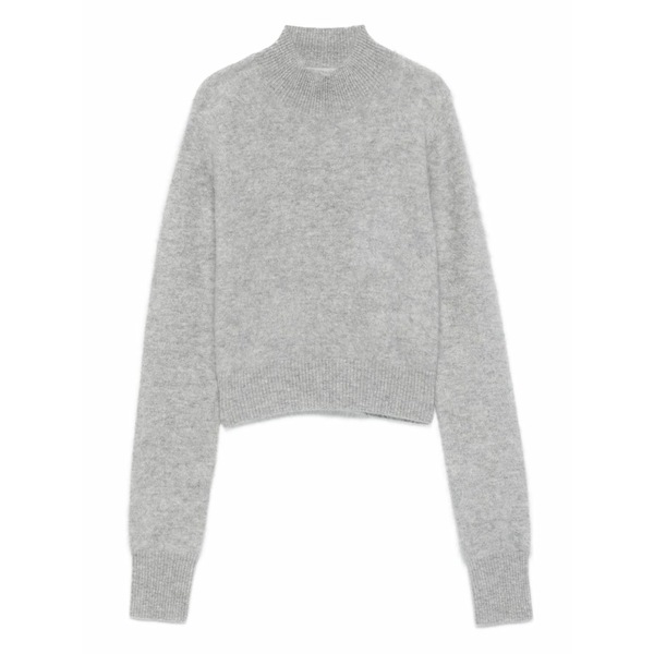 運動競技マックス レディース 編み物\u0026スウェーター アウター High-neck cropped sweater Grey