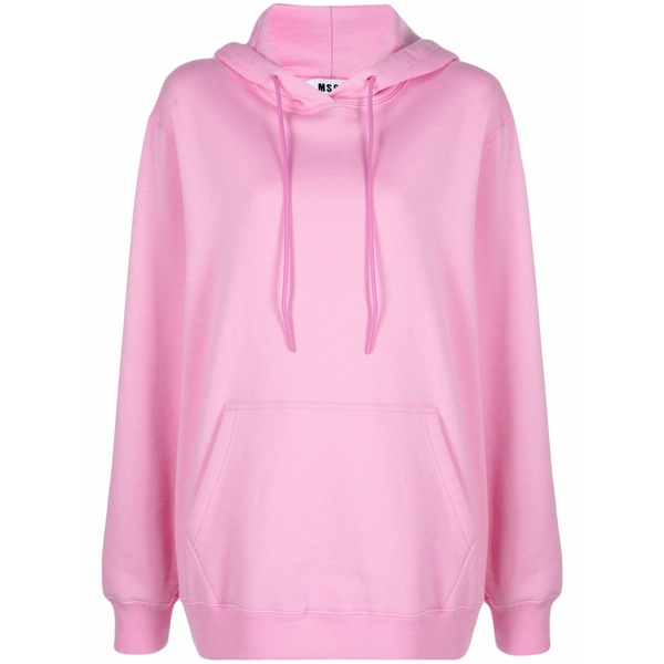 エムエスジイエム レディース パーカー・スウェットシャツ アウター Drawstring cotton hoodie Pink