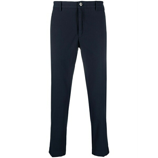 インコテックス メンズ カジュアルパンツ ボトムス Straight-leg cotton trousers Blue｜asty