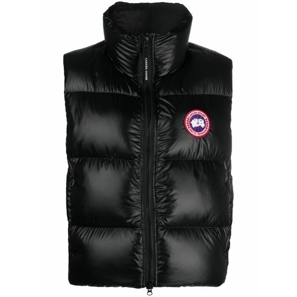カナダグース レディース ジャケット&ブルゾン アウター Cypress logo-patch puffer vest Black|asty