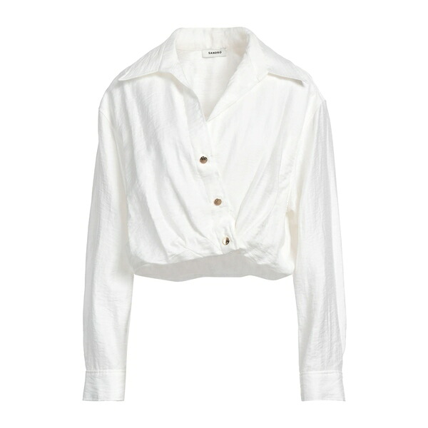 【送料無料】 サンドロ レディース シャツ トップス Shirts White｜asty