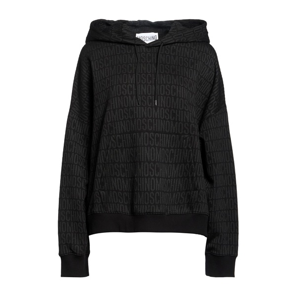 【貨物輸送無料】 モスキーノ レディース パーカー・スウェットシャツ アウター Sweatshirts Black