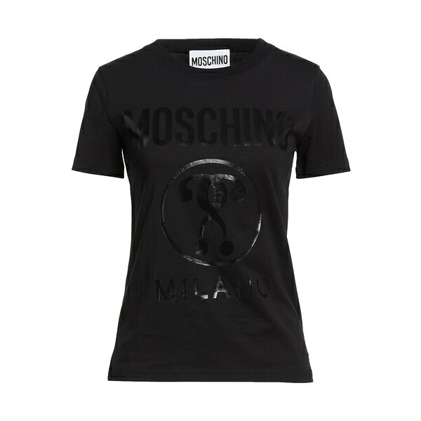 【貨物輸送無料】 モスキーノ レディース プルオーバー トップス T-shirts Black