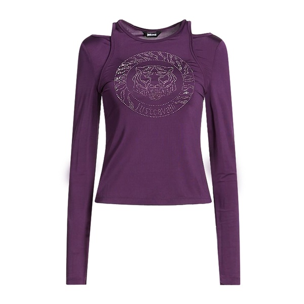 【送料無料】 ロベルトカヴァリ レディース Tシャツ トップス T-shirts Purple|asty